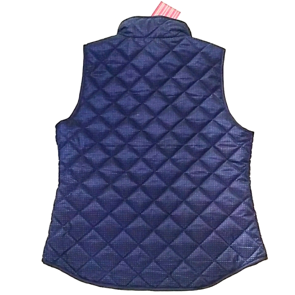 NWT Cambridge Quilted Polka-dot Puffer Vest - Picture 7 of 8